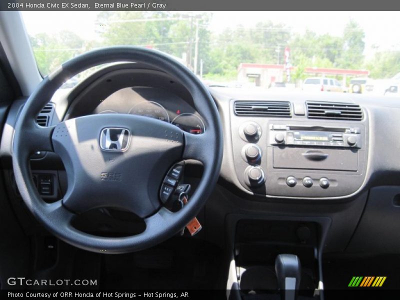 Eternal Blue Pearl / Gray 2004 Honda Civic EX Sedan