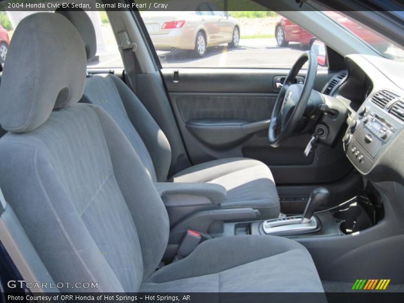 Eternal Blue Pearl / Gray 2004 Honda Civic EX Sedan