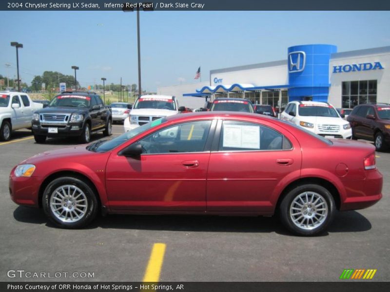 Inferno Red Pearl / Dark Slate Gray 2004 Chrysler Sebring LX Sedan
