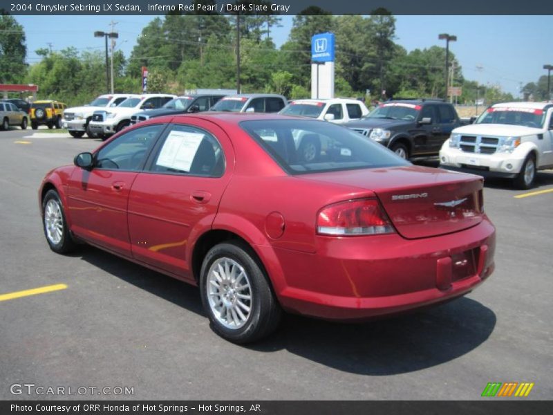 Inferno Red Pearl / Dark Slate Gray 2004 Chrysler Sebring LX Sedan