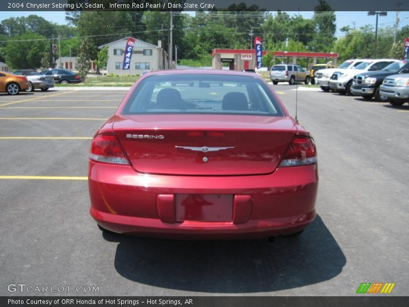 Inferno Red Pearl / Dark Slate Gray 2004 Chrysler Sebring LX Sedan