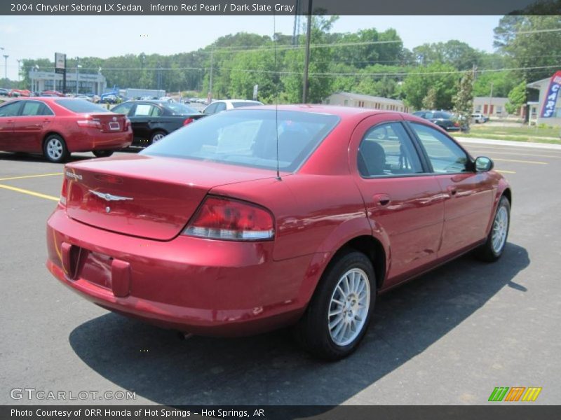 Inferno Red Pearl / Dark Slate Gray 2004 Chrysler Sebring LX Sedan