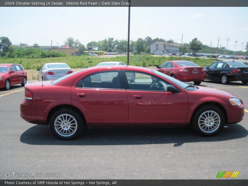 Inferno Red Pearl / Dark Slate Gray 2004 Chrysler Sebring LX Sedan