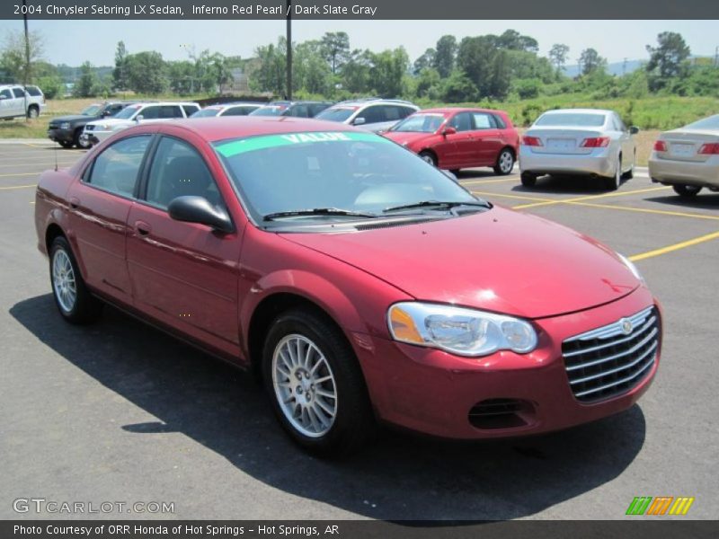 Inferno Red Pearl / Dark Slate Gray 2004 Chrysler Sebring LX Sedan