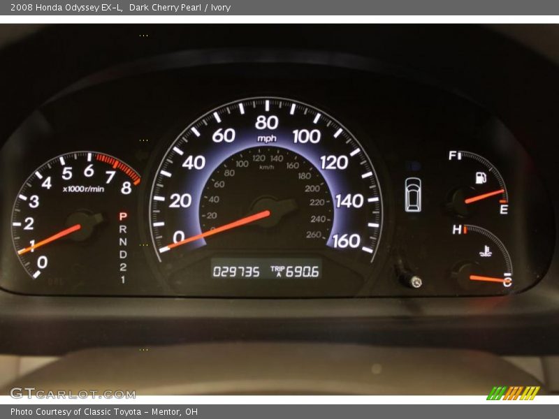 Dark Cherry Pearl / Ivory 2008 Honda Odyssey EX-L