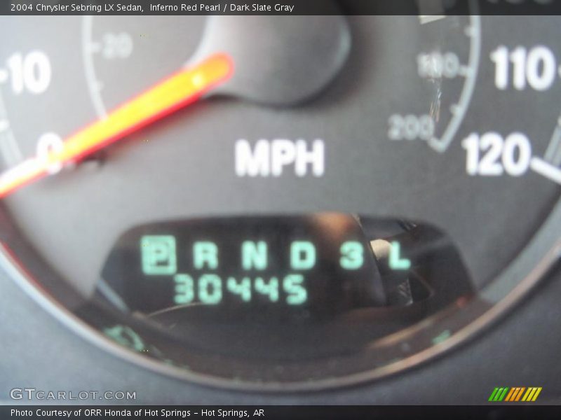 Inferno Red Pearl / Dark Slate Gray 2004 Chrysler Sebring LX Sedan