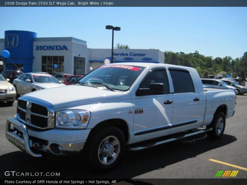 Bright White / Khaki 2008 Dodge Ram 2500 SLT Mega Cab