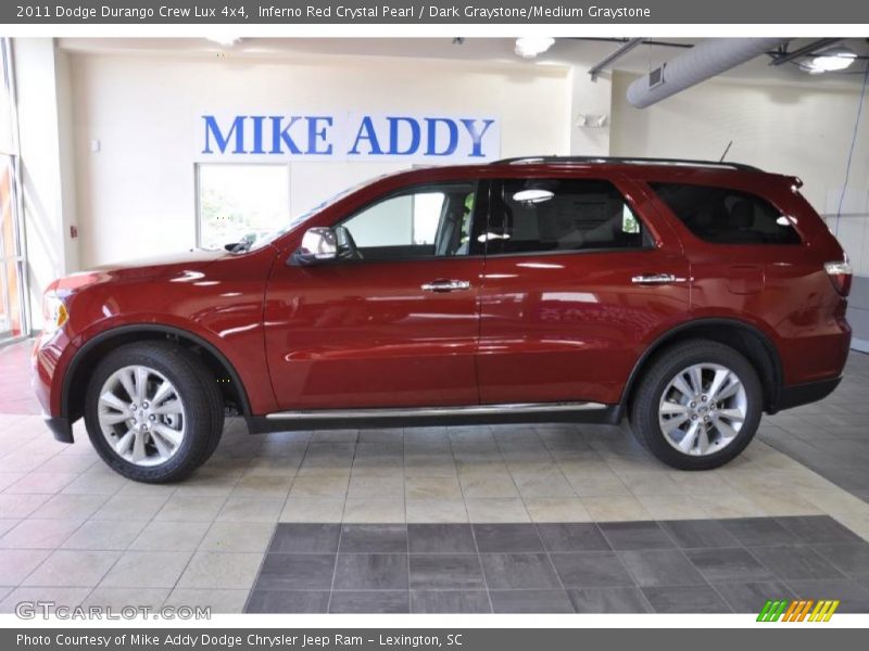Inferno Red Crystal Pearl / Dark Graystone/Medium Graystone 2011 Dodge Durango Crew Lux 4x4