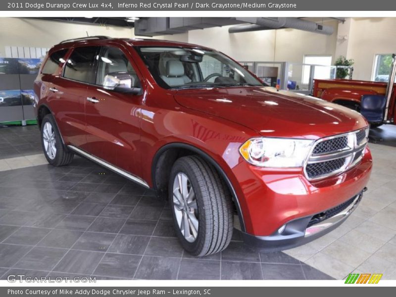 Inferno Red Crystal Pearl / Dark Graystone/Medium Graystone 2011 Dodge Durango Crew Lux 4x4