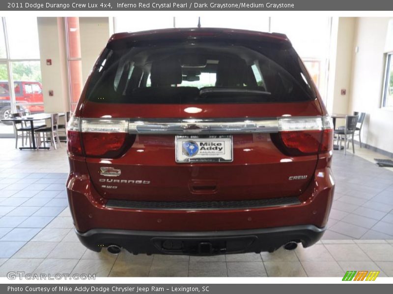 Inferno Red Crystal Pearl / Dark Graystone/Medium Graystone 2011 Dodge Durango Crew Lux 4x4