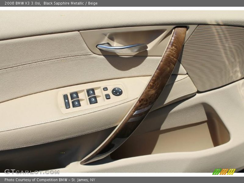 Black Sapphire Metallic / Beige 2008 BMW X3 3.0si