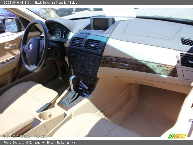 Black Sapphire Metallic / Beige 2008 BMW X3 3.0si