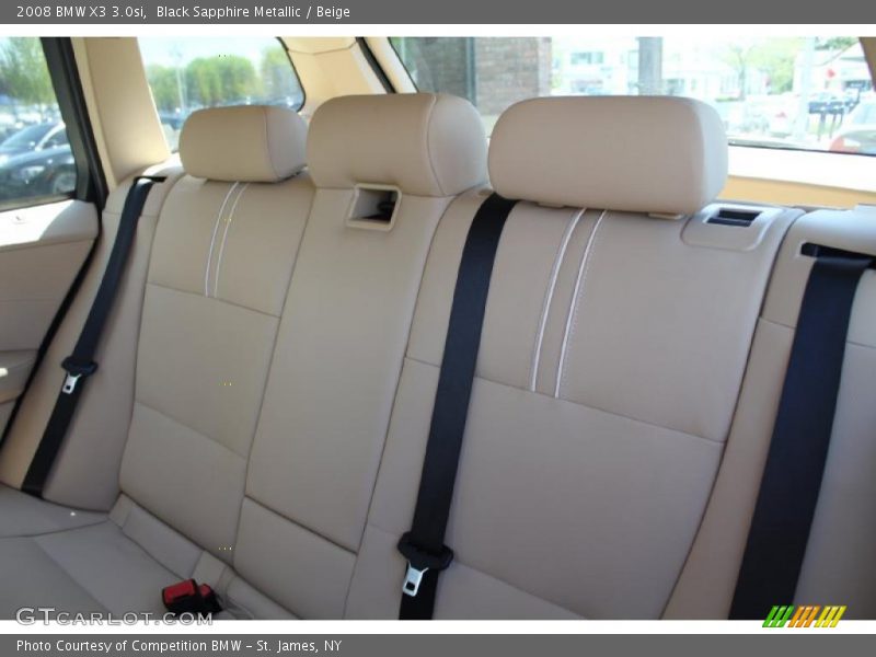 Black Sapphire Metallic / Beige 2008 BMW X3 3.0si