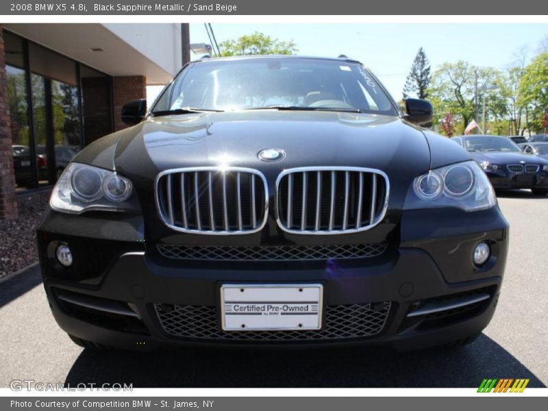Black Sapphire Metallic / Sand Beige 2008 BMW X5 4.8i