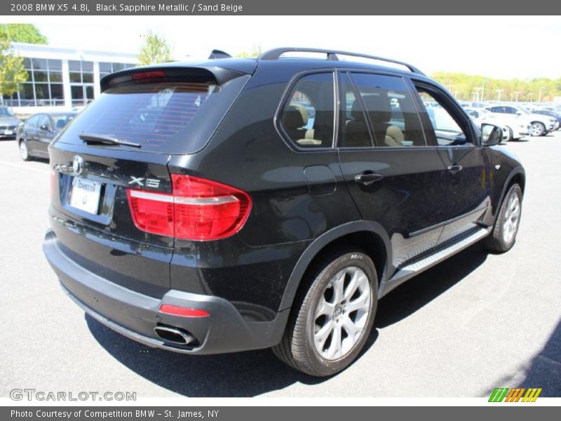 Black Sapphire Metallic / Sand Beige 2008 BMW X5 4.8i