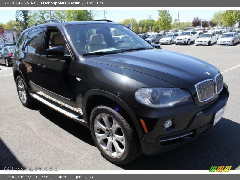 Black Sapphire Metallic / Sand Beige 2008 BMW X5 4.8i