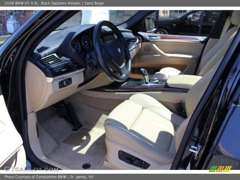 Black Sapphire Metallic / Sand Beige 2008 BMW X5 4.8i