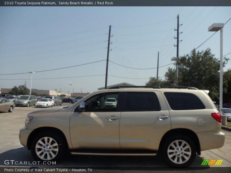 Sandy Beach Metallic / Red Rock 2010 Toyota Sequoia Platinum