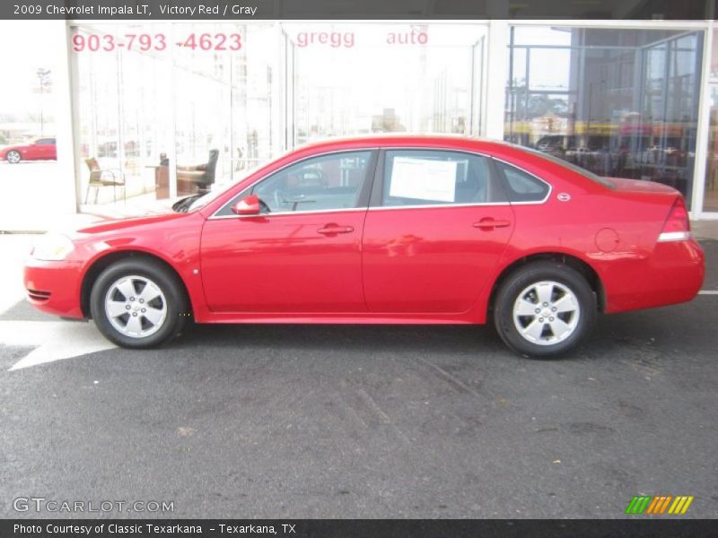 Victory Red / Gray 2009 Chevrolet Impala LT