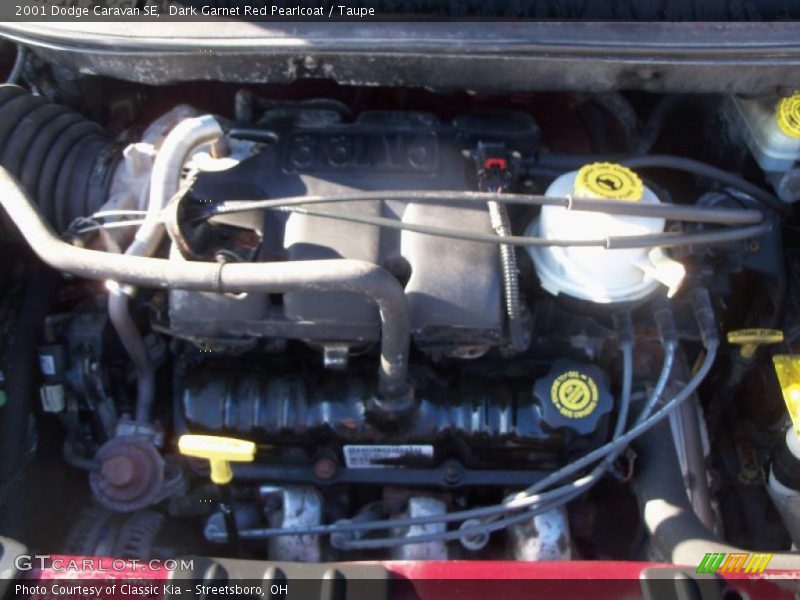 Dark Garnet Red Pearlcoat / Taupe 2001 Dodge Caravan SE
