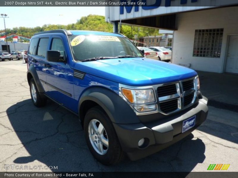 Electric Blue Pearl / Dark Slate Gray/Light Slate Gray 2007 Dodge Nitro SXT 4x4