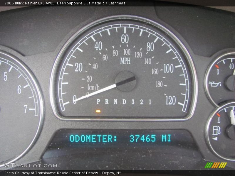 Deep Sapphire Blue Metallic / Cashmere 2006 Buick Rainier CXL AWD