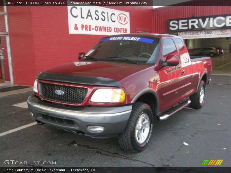 Toreador Red Metallic / Medium Graphite Grey 2003 Ford F150 FX4 SuperCab 4x4