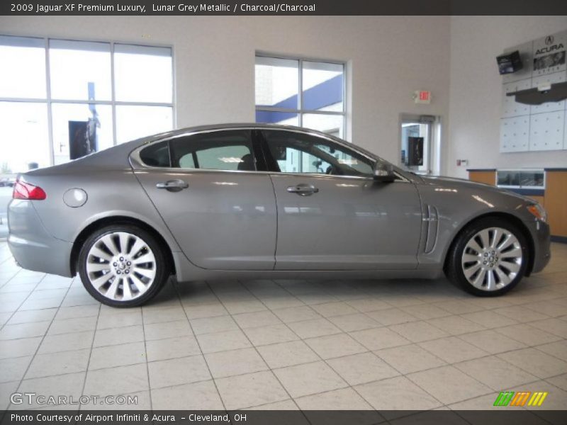 Lunar Grey Metallic / Charcoal/Charcoal 2009 Jaguar XF Premium Luxury