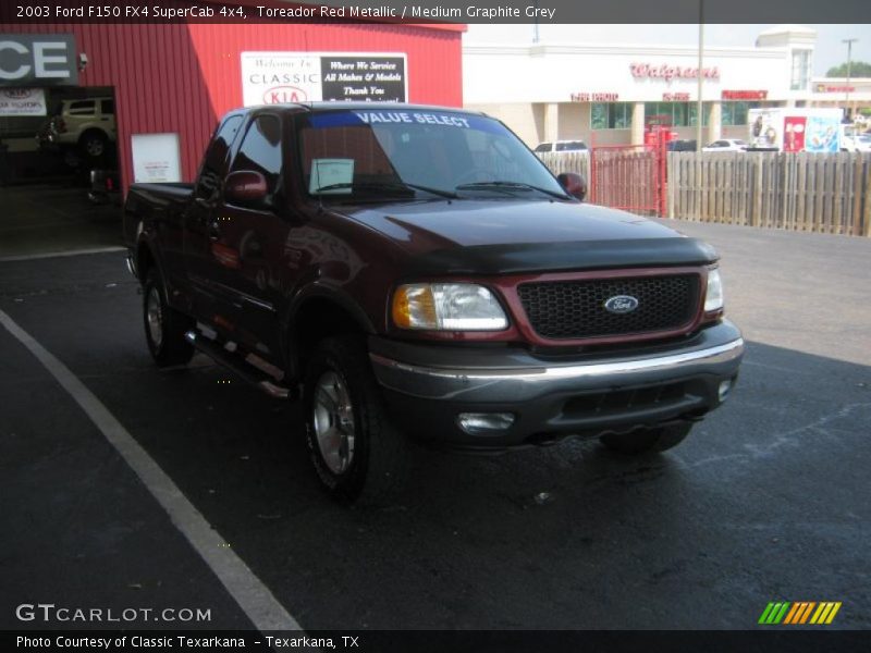 Toreador Red Metallic / Medium Graphite Grey 2003 Ford F150 FX4 SuperCab 4x4