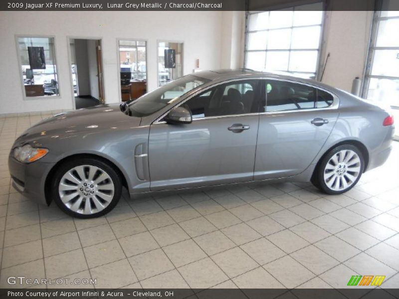 Lunar Grey Metallic / Charcoal/Charcoal 2009 Jaguar XF Premium Luxury