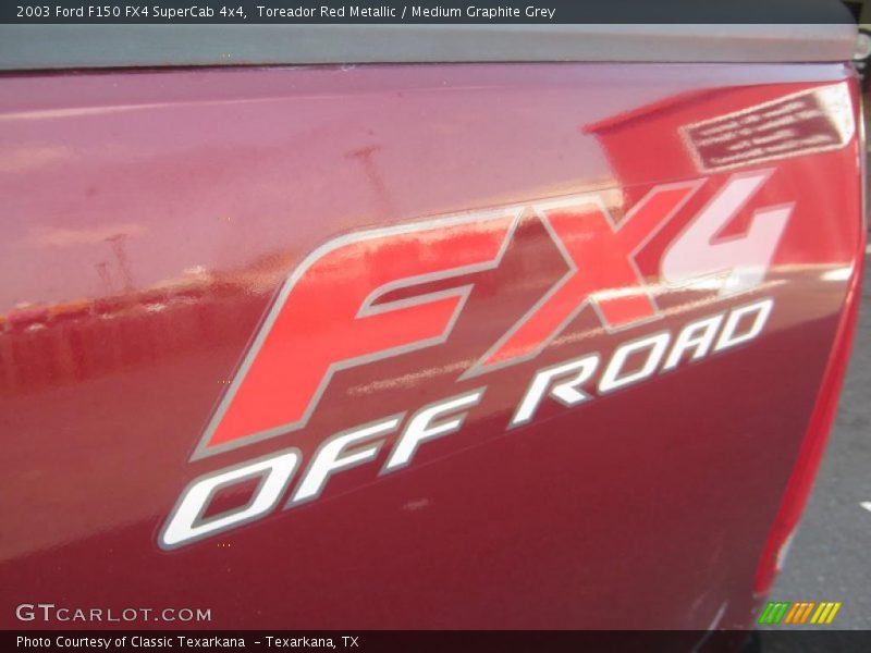 Toreador Red Metallic / Medium Graphite Grey 2003 Ford F150 FX4 SuperCab 4x4