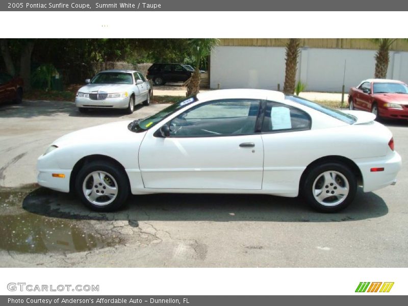 Summit White / Taupe 2005 Pontiac Sunfire Coupe
