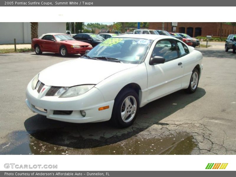 Summit White / Taupe 2005 Pontiac Sunfire Coupe