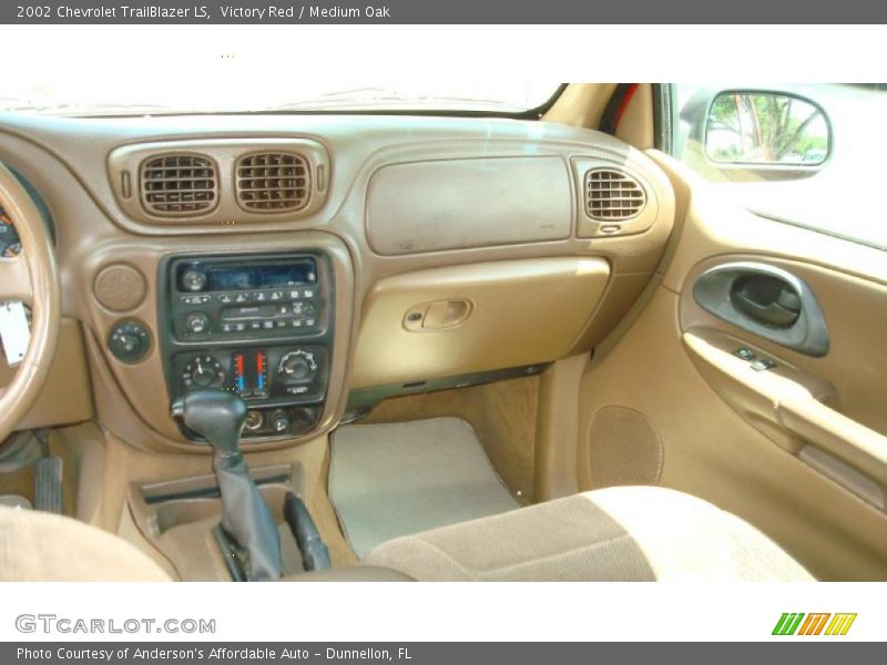 Victory Red / Medium Oak 2002 Chevrolet TrailBlazer LS
