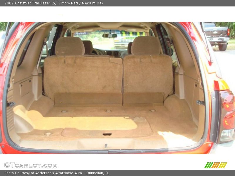 Victory Red / Medium Oak 2002 Chevrolet TrailBlazer LS