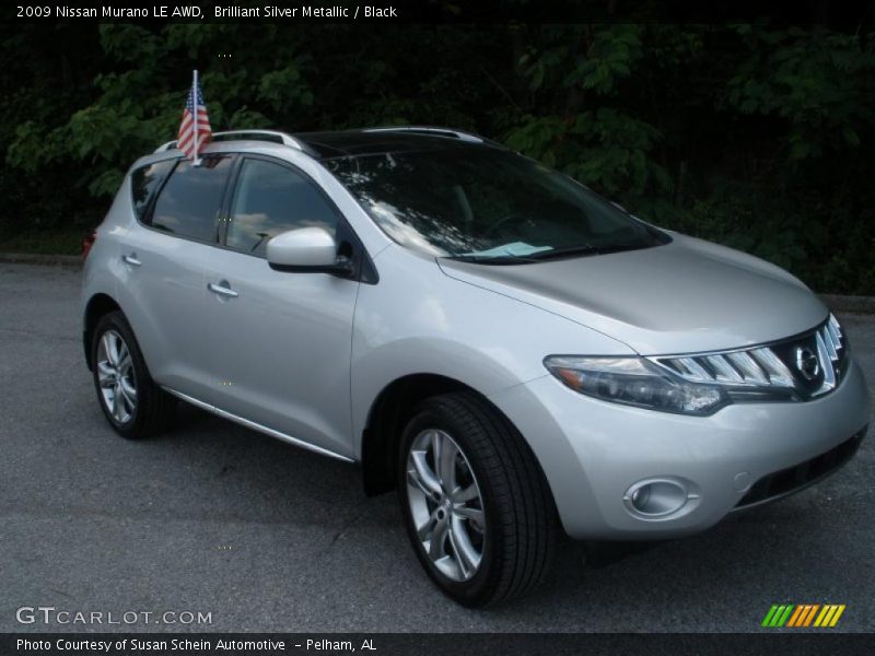 Brilliant Silver Metallic / Black 2009 Nissan Murano LE AWD