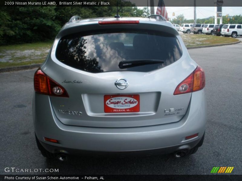 Brilliant Silver Metallic / Black 2009 Nissan Murano LE AWD
