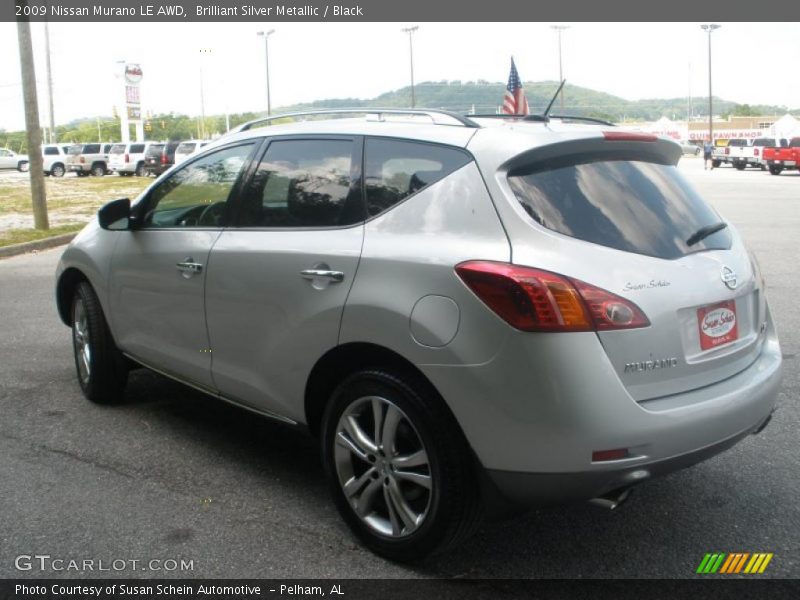 Brilliant Silver Metallic / Black 2009 Nissan Murano LE AWD