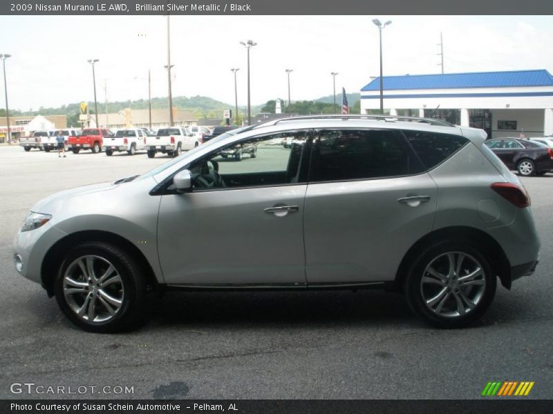 Brilliant Silver Metallic / Black 2009 Nissan Murano LE AWD