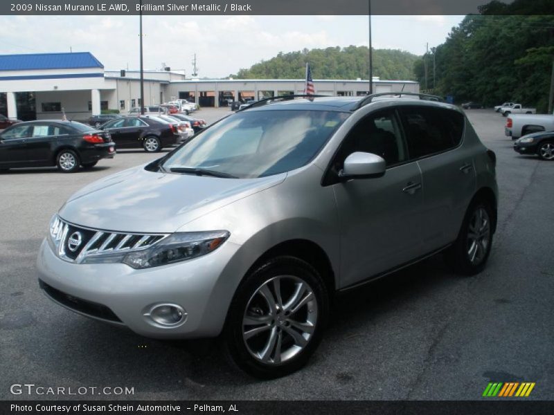 Brilliant Silver Metallic / Black 2009 Nissan Murano LE AWD