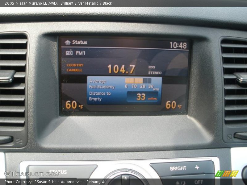 Brilliant Silver Metallic / Black 2009 Nissan Murano LE AWD