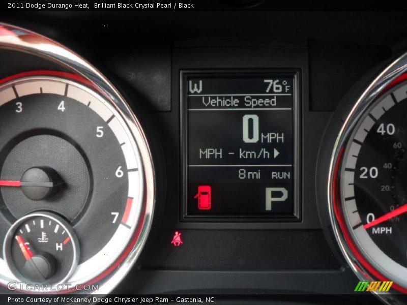 Brilliant Black Crystal Pearl / Black 2011 Dodge Durango Heat