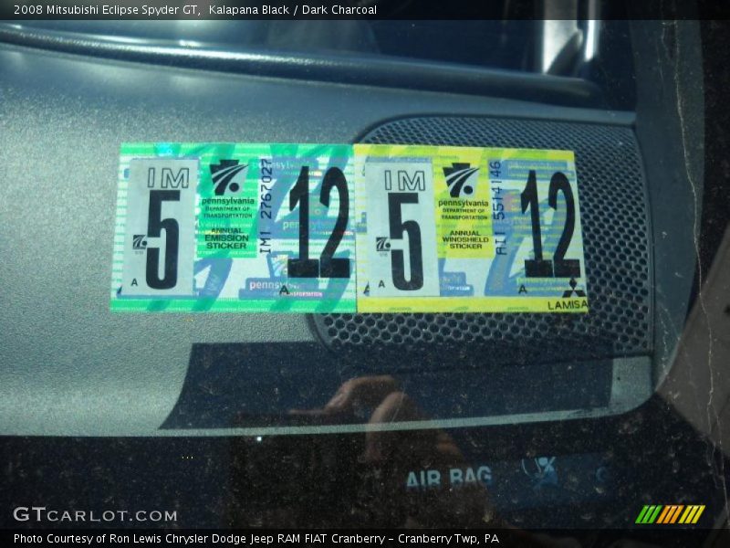 Kalapana Black / Dark Charcoal 2008 Mitsubishi Eclipse Spyder GT