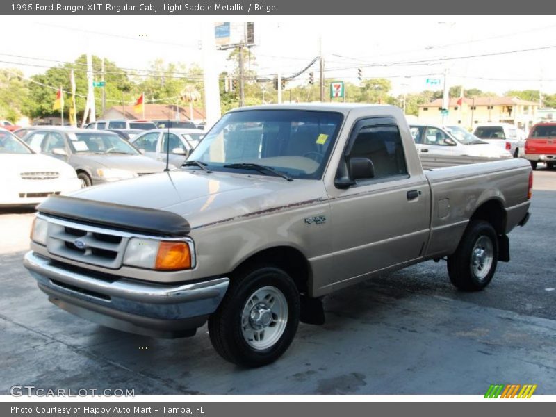 Light Saddle Metallic / Beige 1996 Ford Ranger XLT Regular Cab