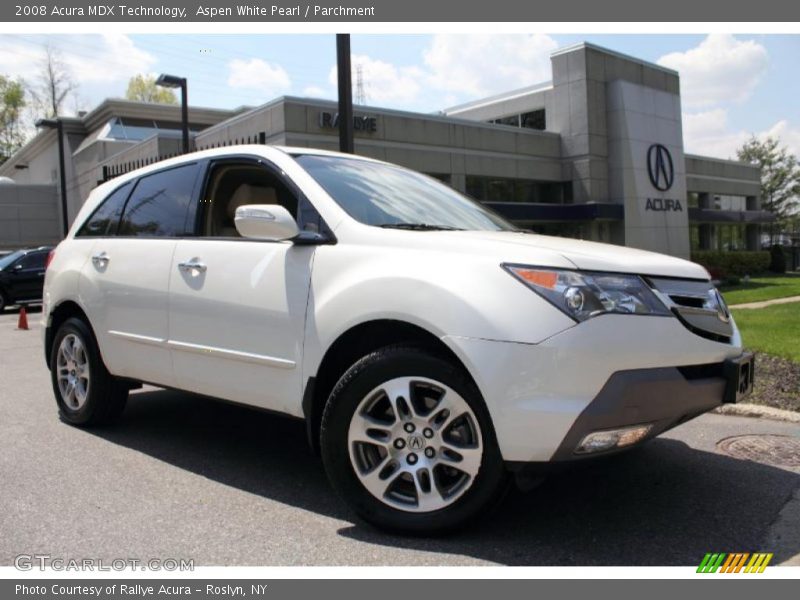 Aspen White Pearl / Parchment 2008 Acura MDX Technology