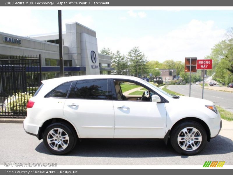 Aspen White Pearl / Parchment 2008 Acura MDX Technology