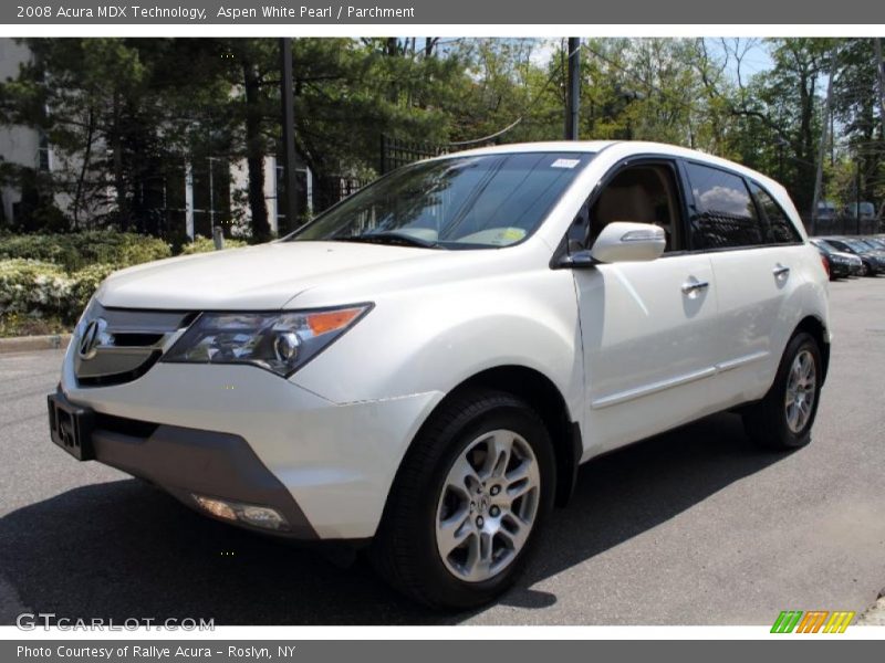 Aspen White Pearl / Parchment 2008 Acura MDX Technology