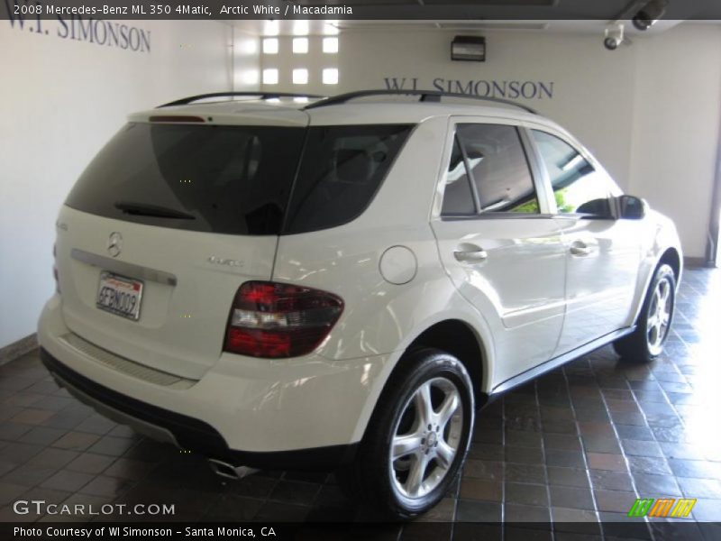 Arctic White / Macadamia 2008 Mercedes-Benz ML 350 4Matic