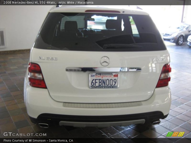 Arctic White / Macadamia 2008 Mercedes-Benz ML 350 4Matic