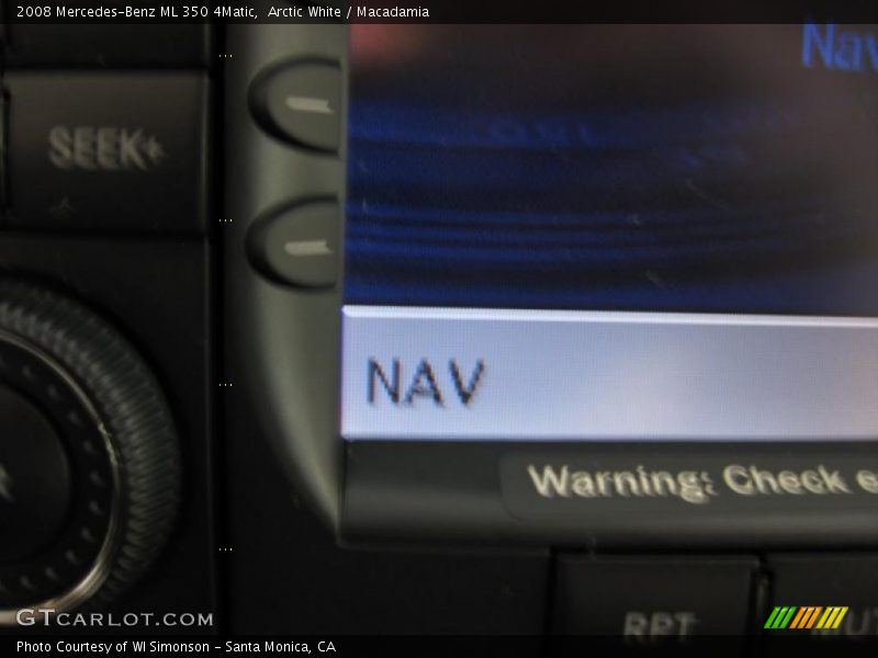 Arctic White / Macadamia 2008 Mercedes-Benz ML 350 4Matic